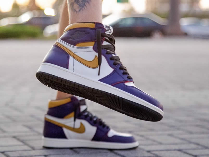 Nike Sb Air Jordan 1 Lakers Chicago Court Purple On Feet Cd6578 507 (1) - newkick.cc