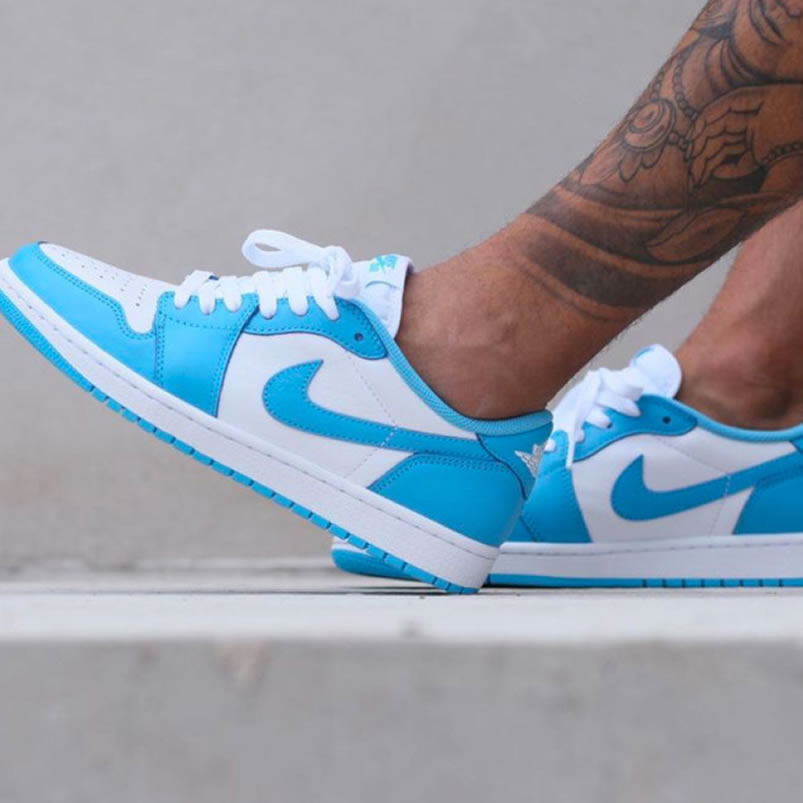 Nike Sb Air Jordan 1 Low Unc Blue On Feet (2) - newkick.cc