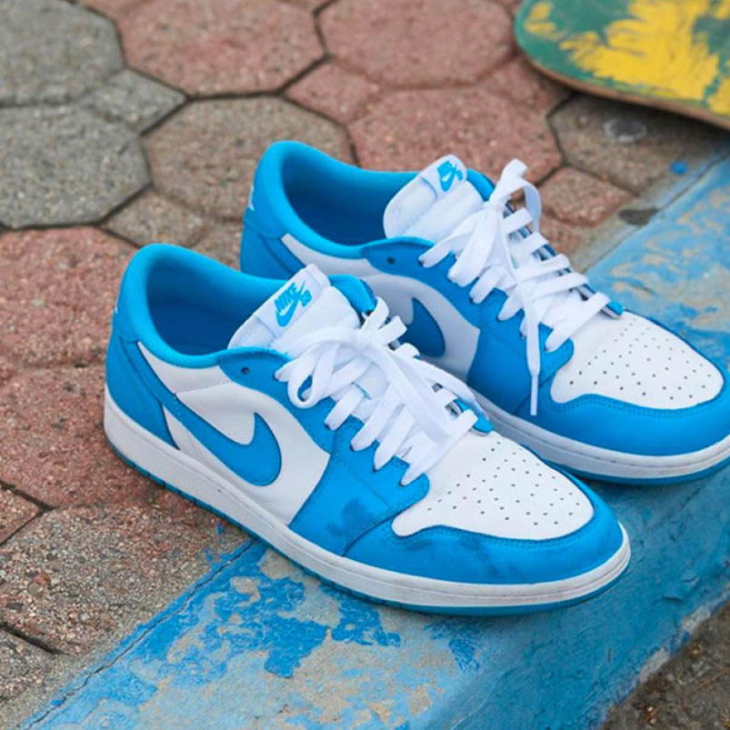 Nike Sb Air Jordan 1 Low Unc Blue White For Sale Cj7891 401 (6) - newkick.cc