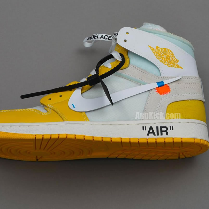 Off White Air Jordan 1 Yellow Chicago New Release For Sale (9) - newkick.cc