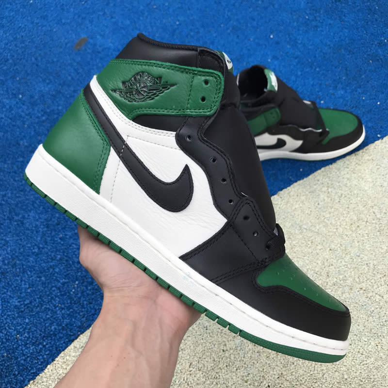 pine green new air jordan 1 high og shoes 555088-302 release date detail image