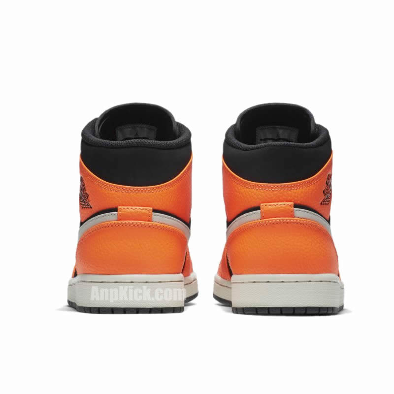 shattered backboard air jordan 1 mid black orange peel 554724-062