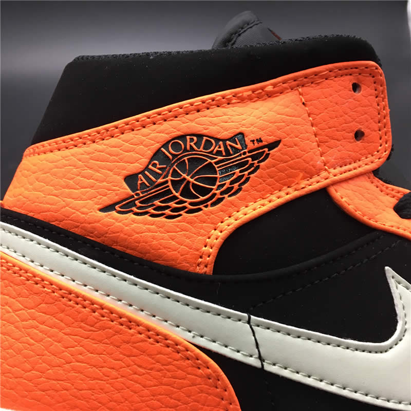 shattered backboard air jordan 1 mid black orange peel 554724-062 pics