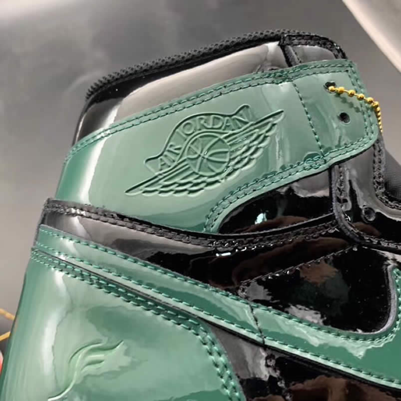 Solefly Miami Art Basel x Air jordan 1 Green Patent Leather 'Friends & Family' AV3905-038 Pics