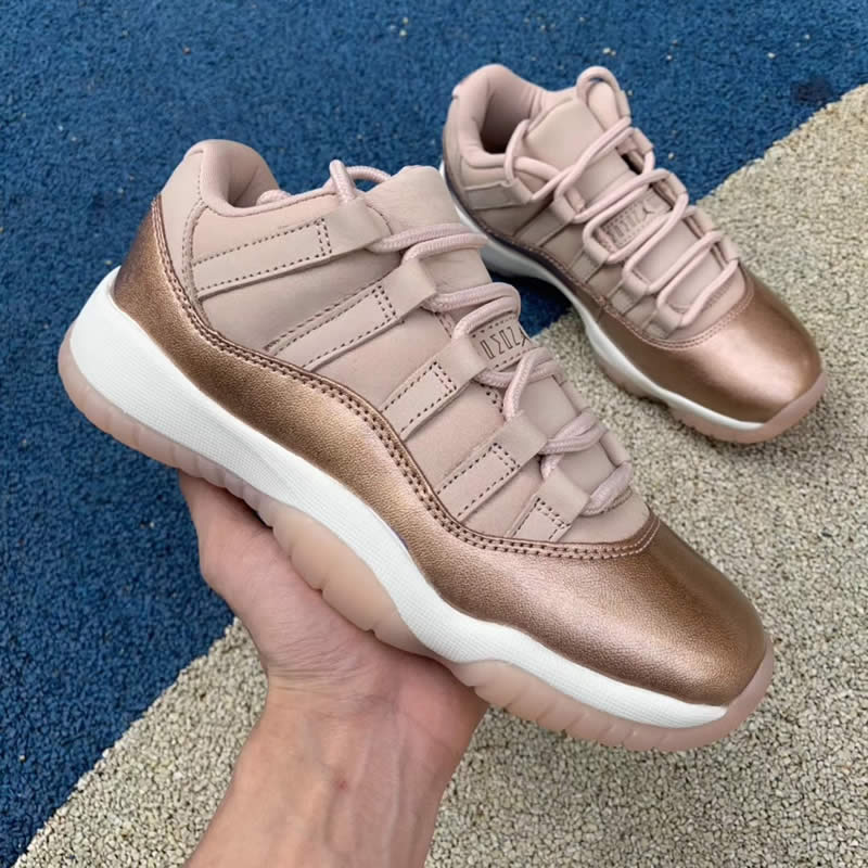 air jordan 11 low metallic red bronze rose gold price release date ah7860-105 detail pictures