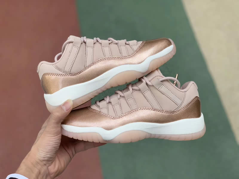 air jordan 11 low metallic red bronze rose gold price release date ah7860-105 detail pictures