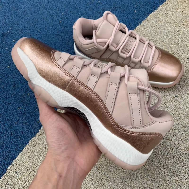 air jordan 11 low metallic red bronze rose gold price release date ah7860-105 detail pictures