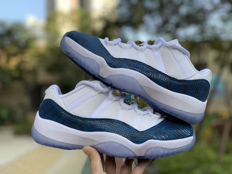 Air Jordan 11 Low Snakeskin Navy Blue 2019 AJ11 Shoes CD6846-102 Pics