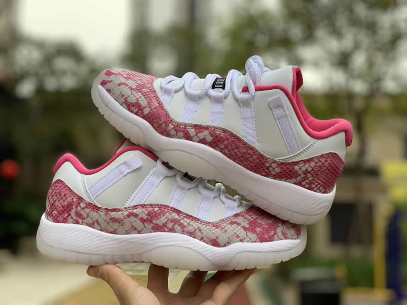 Air Jordan 11 Low Womens Wmns Snakeskin 2019 Pink Shoes Ah7860 106 (1) - newkick.cc