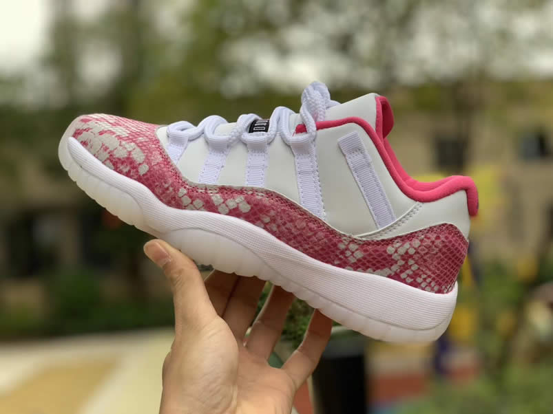 Air Jordan 11 Low Womens Wmns Snakeskin 2019 Pink Shoes Ah7860 106 (2) - newkick.cc