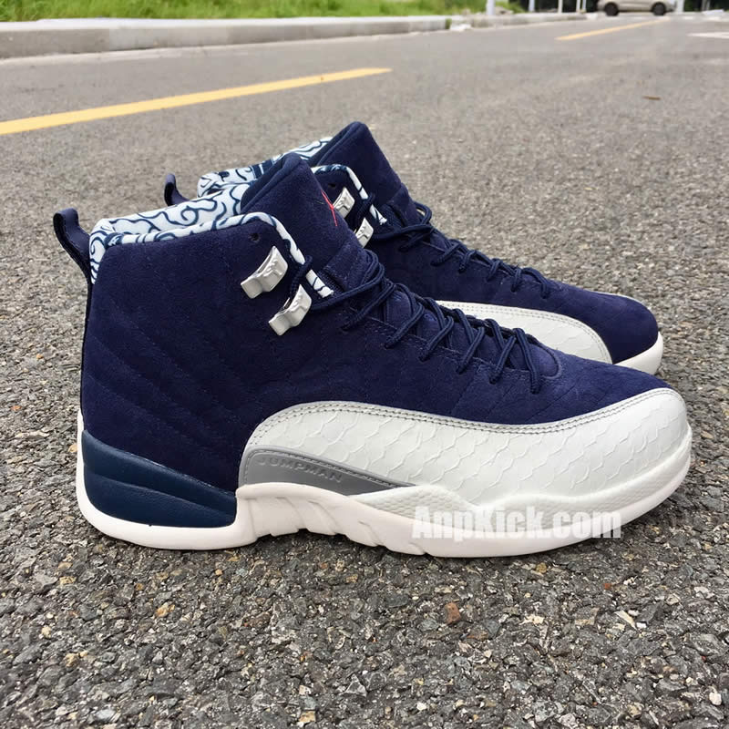 air jordan 12 international flight new aj12 12s blue and white (3)