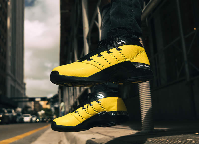 SoleFly x Air Jordan 17 Low 'Lightning' Shoes On Feet