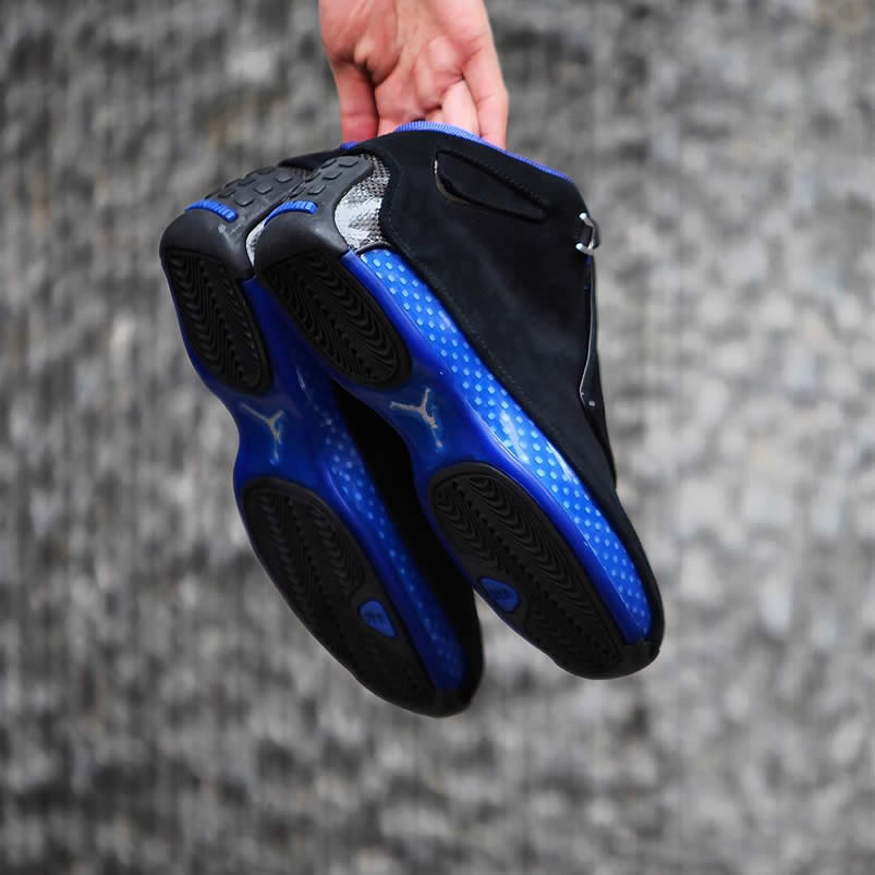 Air Jordan 18 'Black Sport Royal' Blue In Hand 2018 Release For Sale AA2494-007