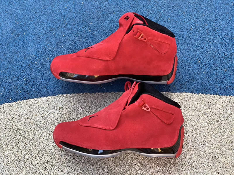 air jordan 18 toro gym red suede aa2494-601 release date 2018 pics