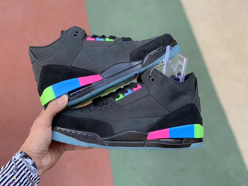 air jordan 3 quai 54 gs mens for sale on feet release at9195-001 pics