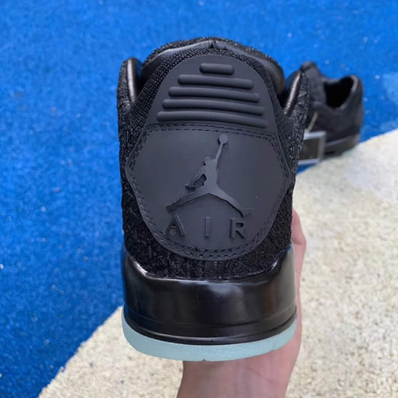 Air Jordan 3 Retro Flykit Black Glow On Feet For Sale AQ1005-001 Pics