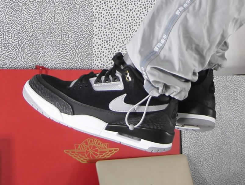 Air Jordan 3 Tinker 2019 Black Cement On Feet Ck4348 007 (1) - newkick.cc