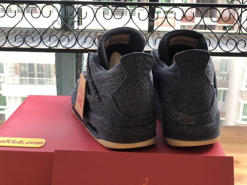 Levi's x Air Jordan 4 'Black Denim' Behind Images