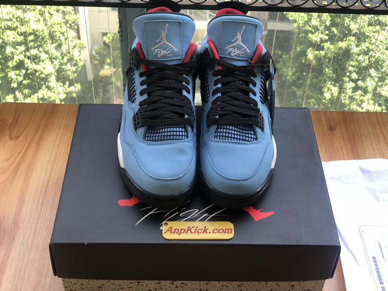 Travis Scott Cactus Jack x Air Jordan 4 'Houston Oilers' University Blue For Sale Ahead Image