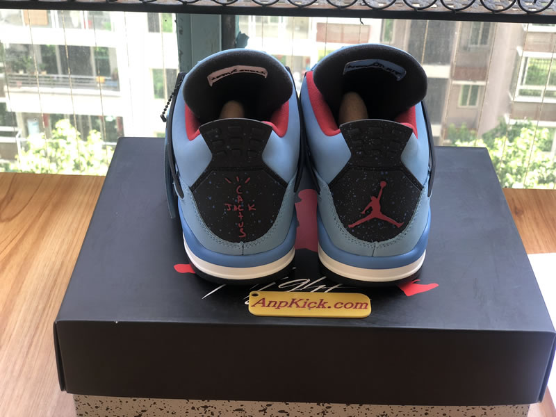 Travis Scott Cactus Jack x Air Jordan 4 'Houston Oilers' University Blue For Sale Behide Image