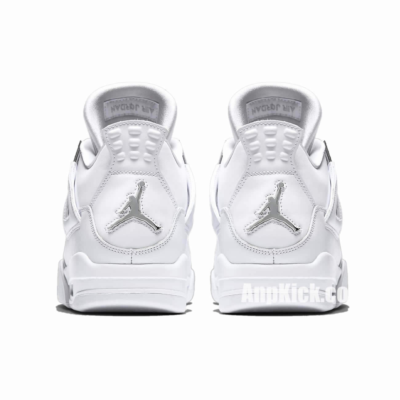 air jordan 4 all white silver pure money mens gs for sale 308497-100