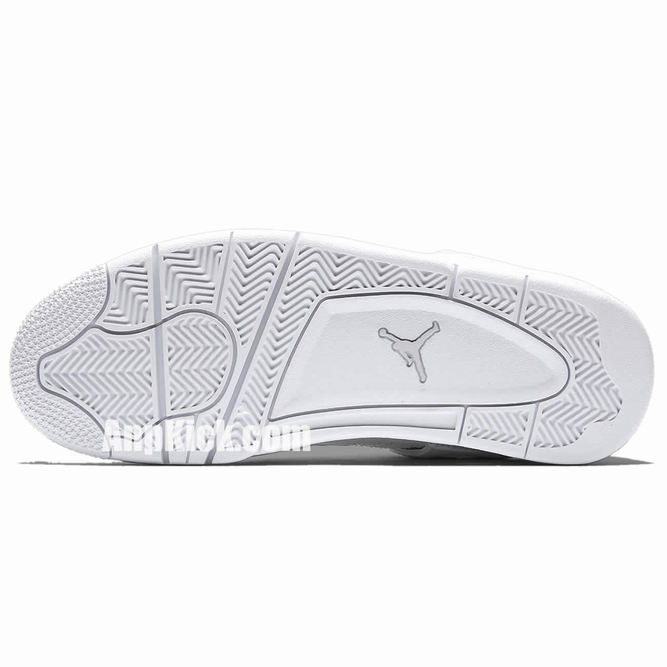 air jordan 4 all white silver pure money mens gs for sale 308497-100