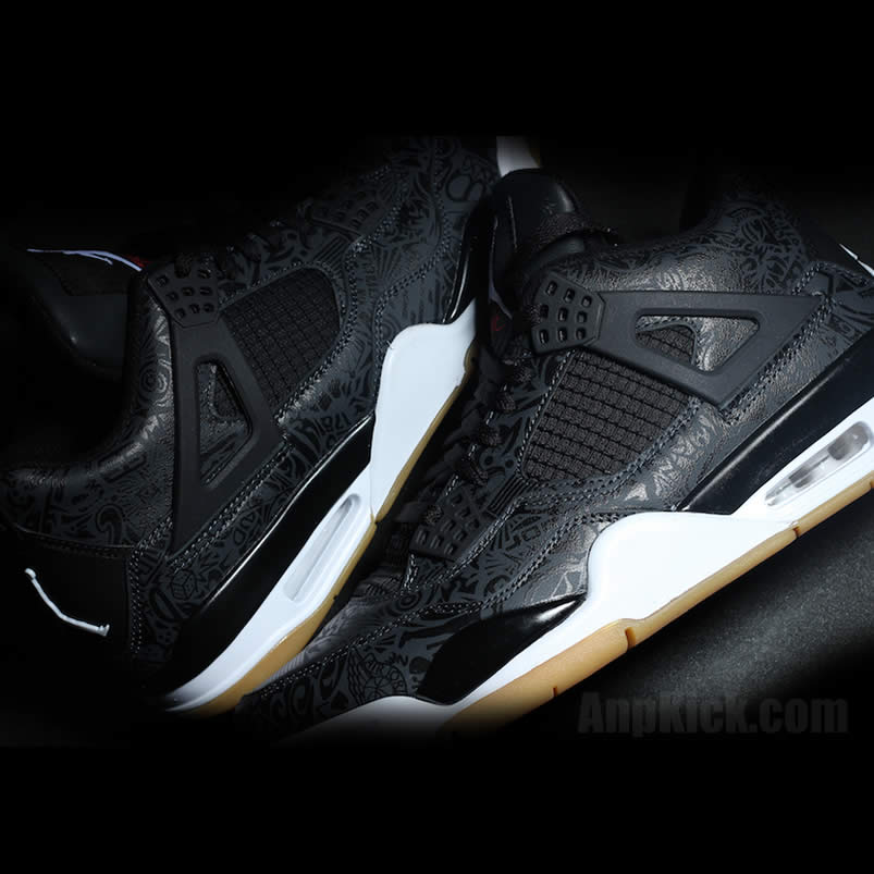 Air Jordan Retro 4 SE Laser 30th Anniversary 'Black Gum' Aj4 Shoes CI1184-001