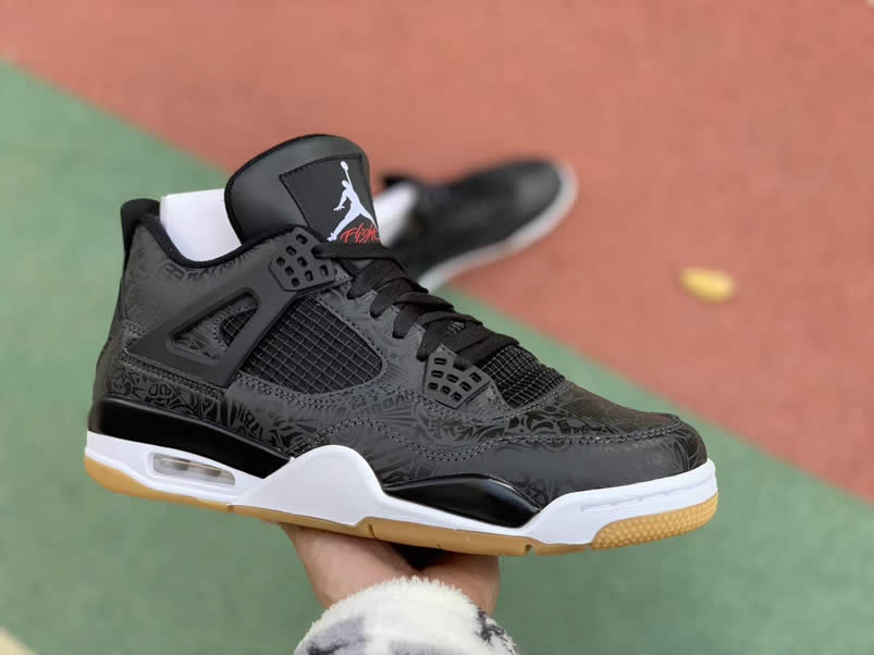 Air Jordan Retro 4 SE Laser 30th Anniversary 'Black Gum' Aj4 Shoes CI1184-001 Pics