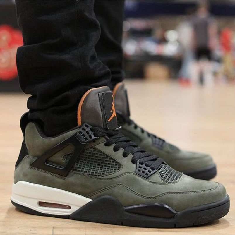 Undefeated Air Jordan 4 Retro Jordan Iv Undftd Deep Green On Feet Jbm351 M1 (1) - newkick.cc