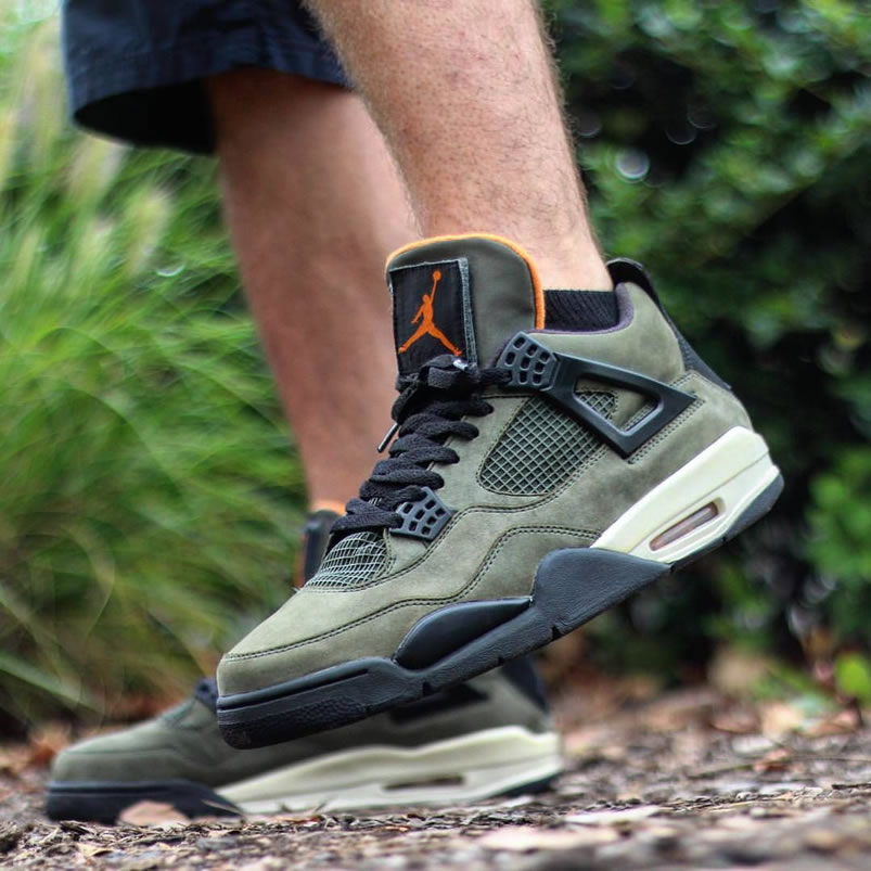 Undefeated Air Jordan 4 Retro Jordan Iv Undftd Deep Green On Feet Jbm351 M1 (2) - newkick.cc