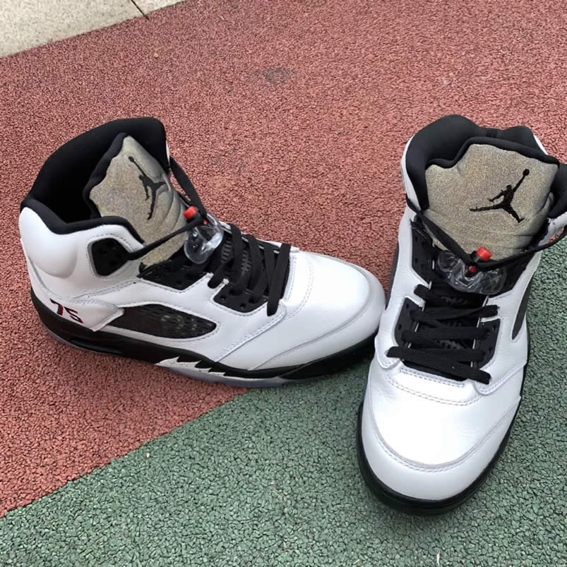 Air Jordan 5 Paris Saint Germain Friends Family Psg White Av9175 101 Detail Pics (16) - newkick.cc