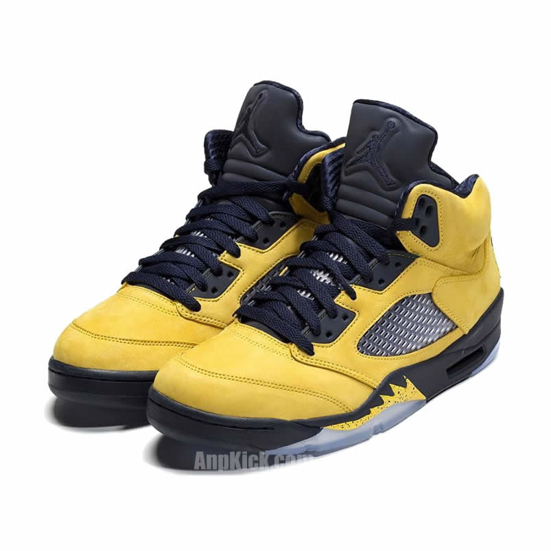 Air Jordan 5 Sp Yellow Michigan 2019 Inspire Cq9541 704 (3) - newkick.cc