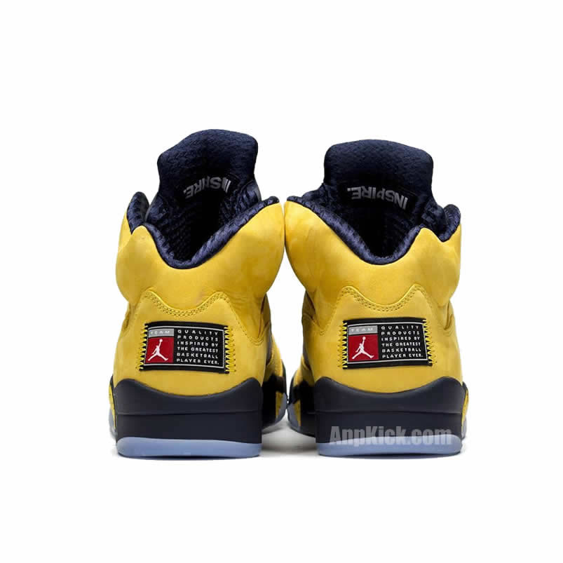 Air Jordan 5 Sp Yellow Michigan 2019 Inspire Cq9541 704 (4) - newkick.cc