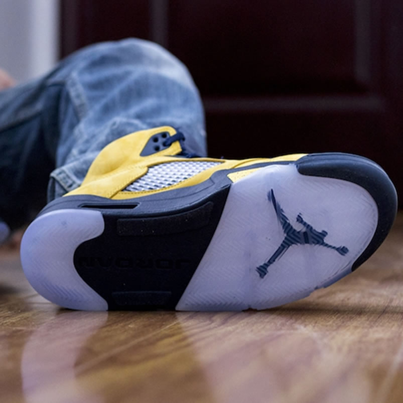 Air Jordan 5 Sp Yellow Michigan 2019 Inspire On Feet Cq9541 704 (3) - newkick.cc