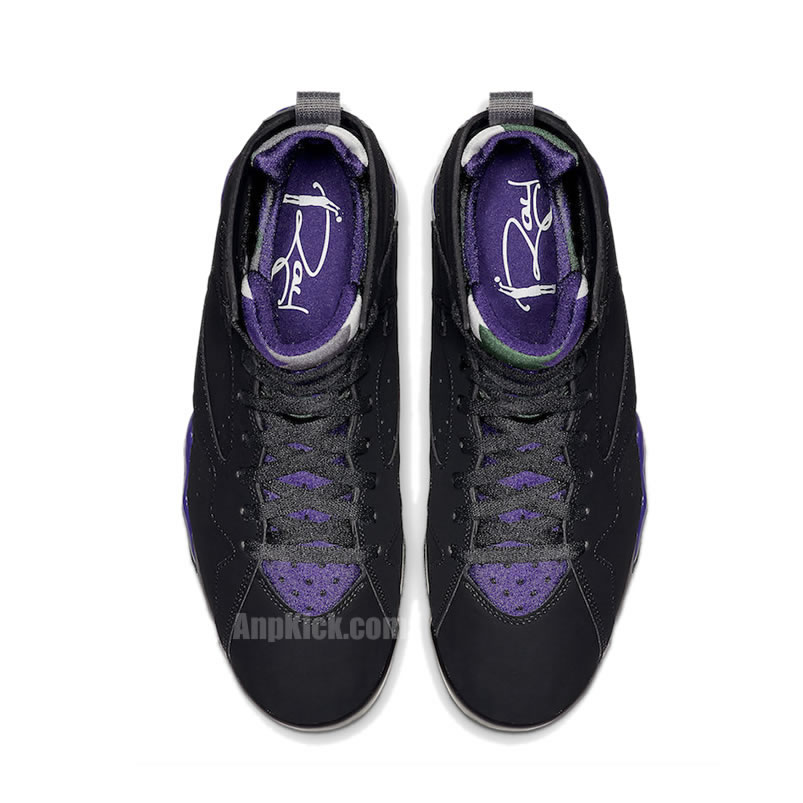 Air Jordan Retro 7 Ray Allen Pe Black And Purple 304775 053 (4) - newkick.cc