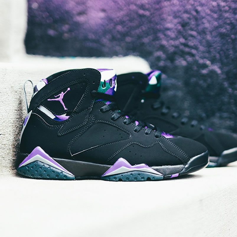 Air Jordan Retro 7 Ray Allen Pe Black And Purple 304775 053 (7) - newkick.cc