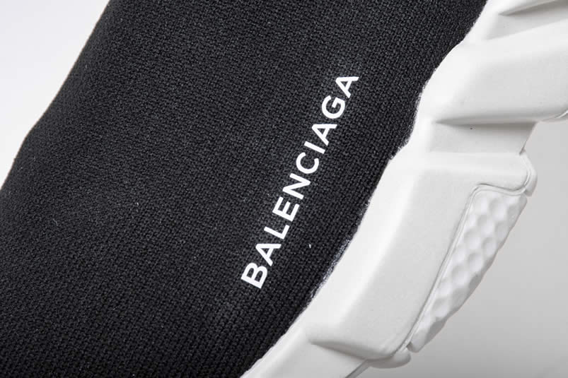 Balenciaga Like Socks Sneakers High Top Speed Runners Black/White 494484W05G0 Pics