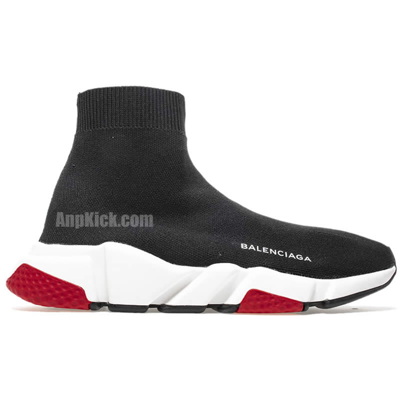 Balenciaga Shoes Like Socks Outfit High Top Runners Black/Red 483397W05G0