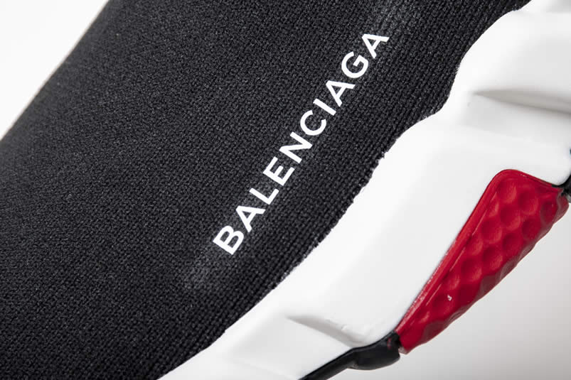 Balenciaga Shoes Like Socks Outfit High Top Runners Black/Red 483397W05G0 Pics