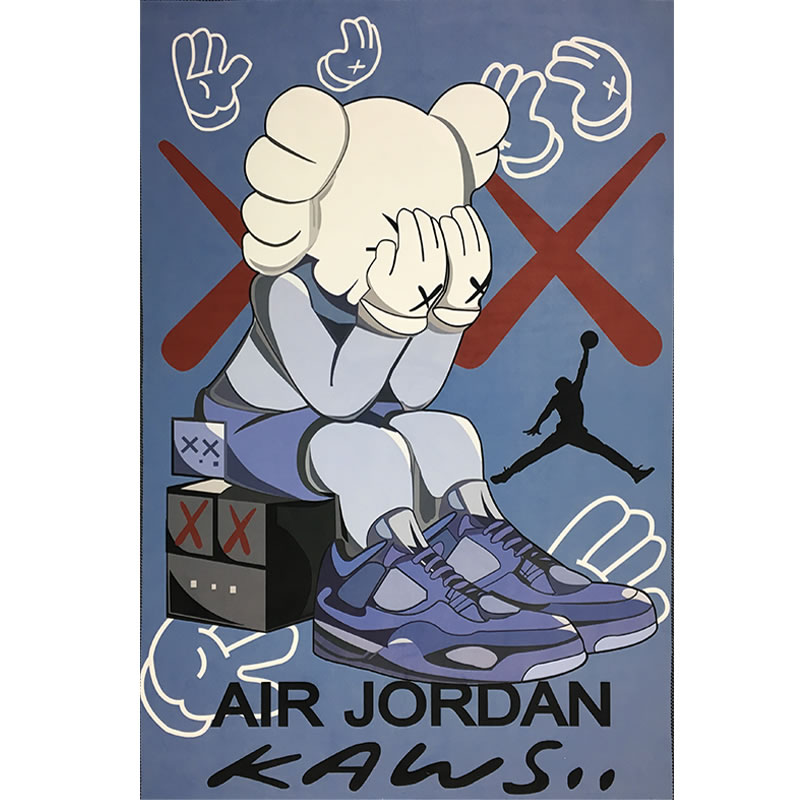 Kaws Air Jordan Navy - newkick.cc