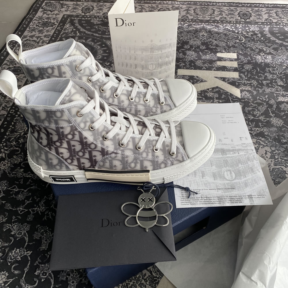 B23 Dior Oblique Shoes White Black (14) - newkick.cc