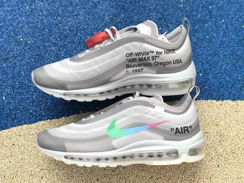 Off White Nike Air Max 97 Green Grey Mens Womens Shoes