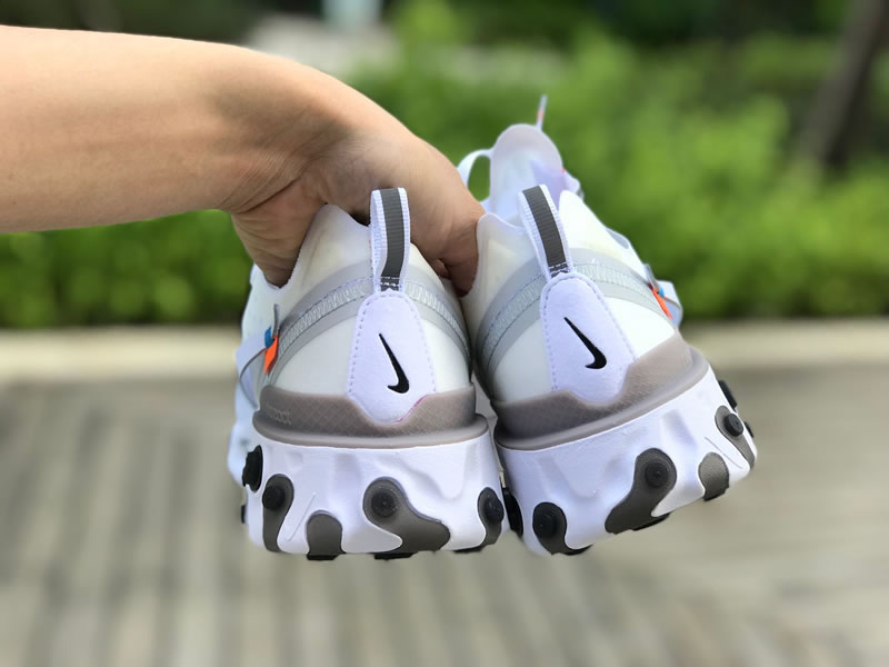 Off White x Nike React Element 87 White/Cone-Ice Blue AQ0068-100