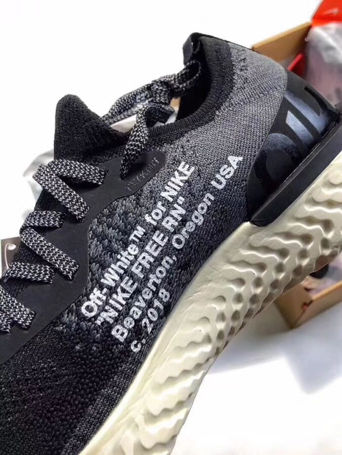 Off White x Nike Epic React Flyknit Black/White AQ0067-010