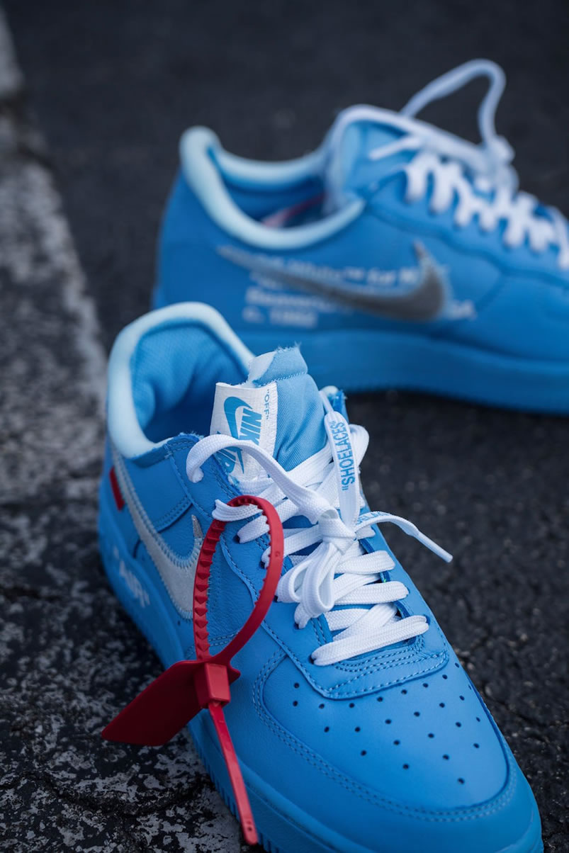 Off White Nike Air Force 1 Low Mca Blue For Sale Ci1173 400 (5) - newkick.cc