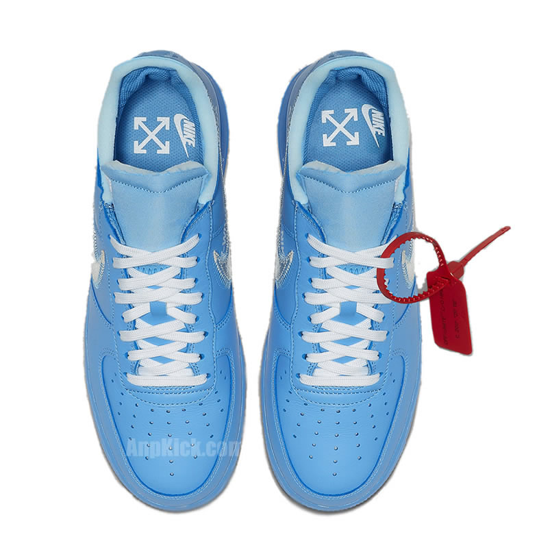 Off White Nike Air Force 1 Low Mca University Blue For Sale Ci1173 400 (4) - newkick.cc