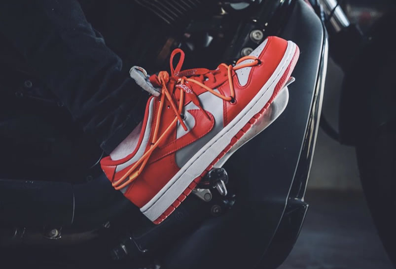 Off White Nike Dunk Low University Red Grey On Feet Release Date Ct0856 600 (3) - newkick.cc