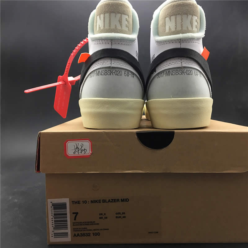 off white ow the 10 nike blazer mid white black pics aa3832-100