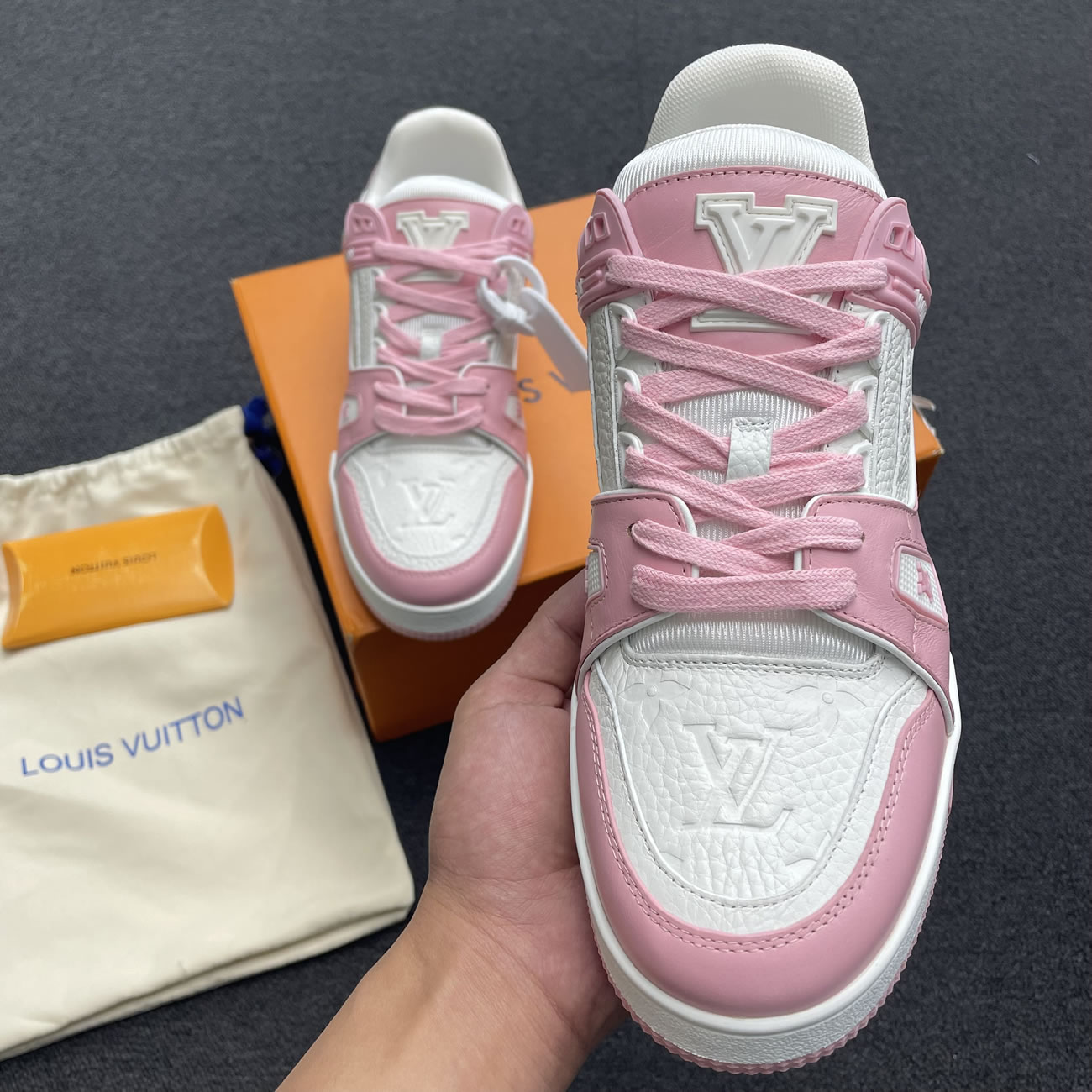 Lv Trainer Vuitton Sneaker Pink 1aa6w3 (5) - newkick.cc