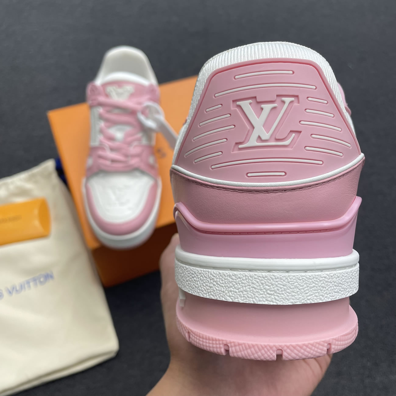 Lv Trainer Vuitton Sneaker Pink 1aa6w3 (6) - newkick.cc